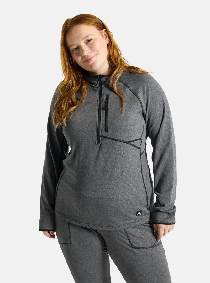 Women's Burton Stockrun Grid Half-Zip Fleece