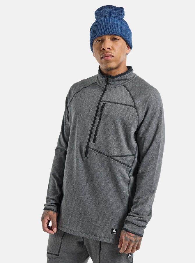 Men's Burton Stockrun Grid Half-Zip Fleece